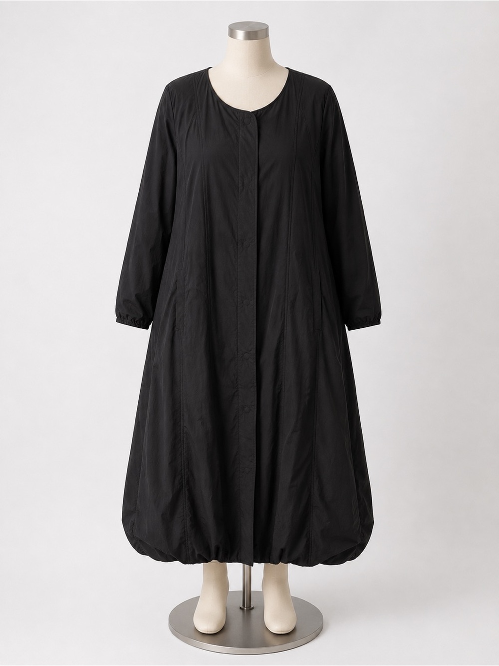 Eileen Fisher Black Organic Cotton Coat Size 2X